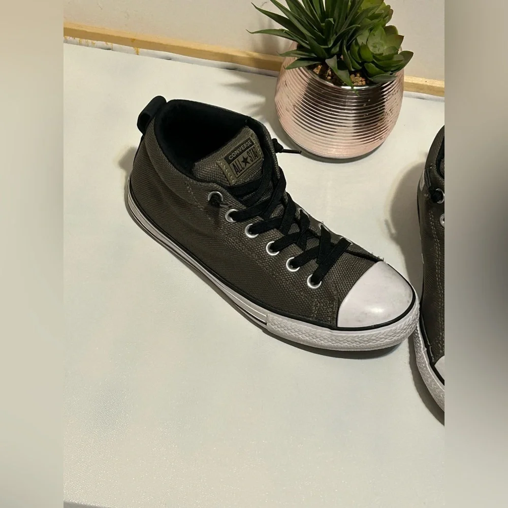 Converse Olive and White Low-Tops